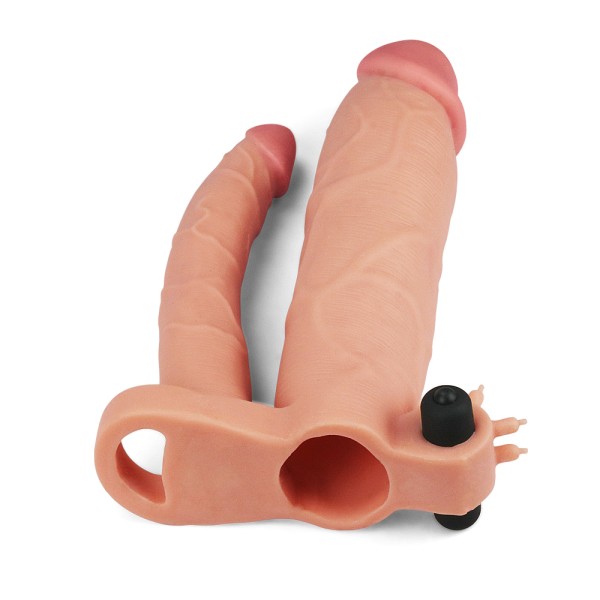 Pleasure X Tender Vibrating Double Penis Kılıfı