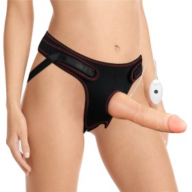 Testissiz İçi Dolu Titreşimli Belden Bağlamalı Penis