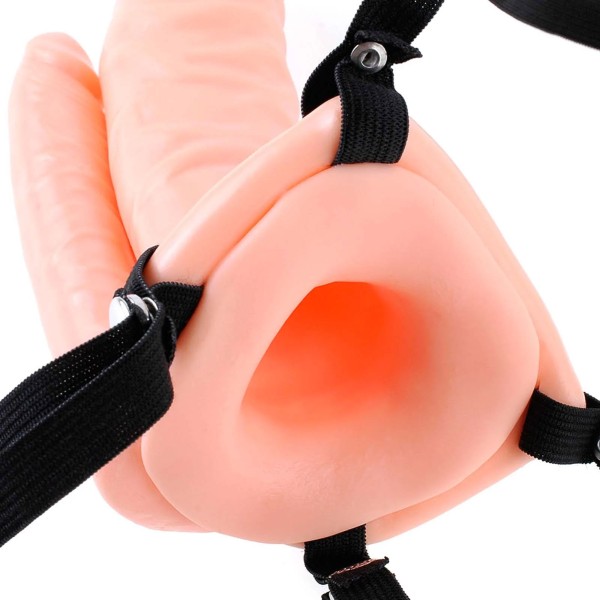 Double Penetrator İçi Boş Çiftli Titreşimli Penis