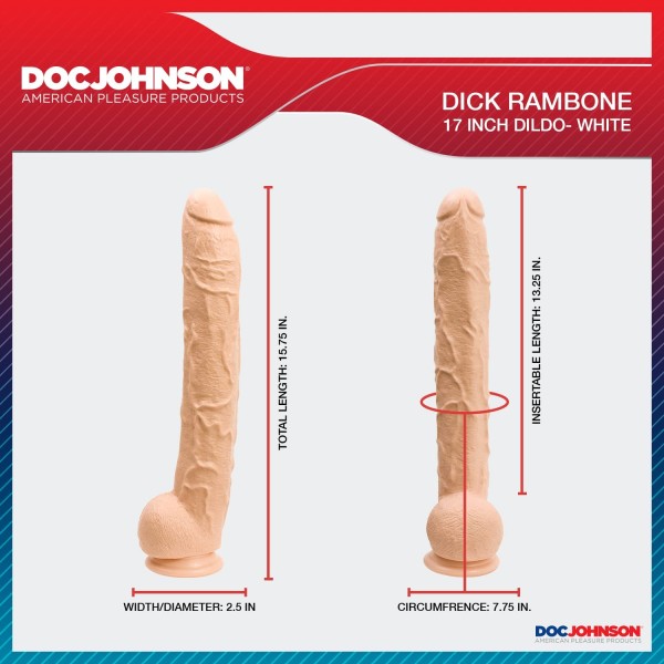 Doc Johnson Vantuzlu Dev Penis 43 cm