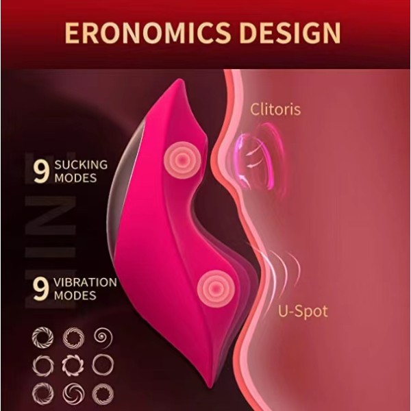 APP Kontrolü Giyilebilir Klitoris Emme Vibratör