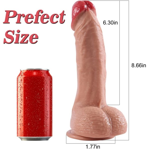 Güçlü Vantuzlu Silikon Dildo