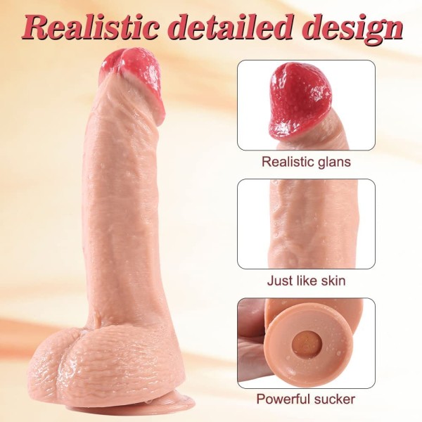 Güçlü Vantuzlu Silikon Dildo