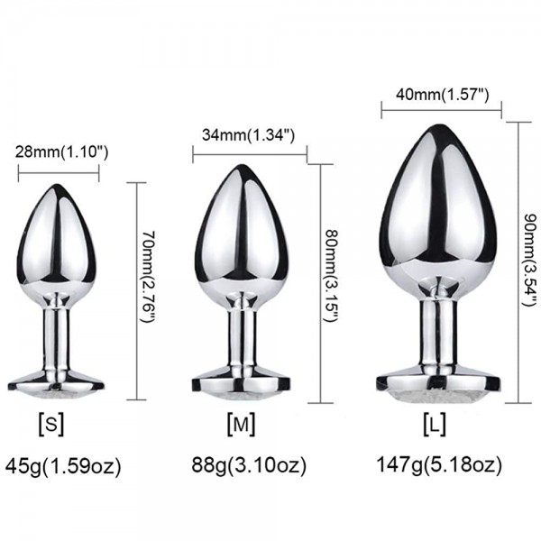 Çelik Anal Plug 3'lü Set