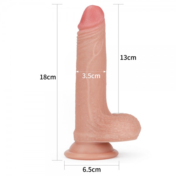 18 Cm Çift katmanlı Realistik Penis